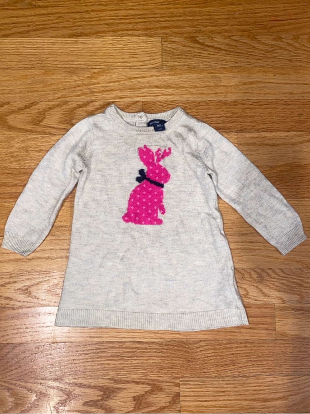 BabyGAP Sweater Dress with Pink Bunny